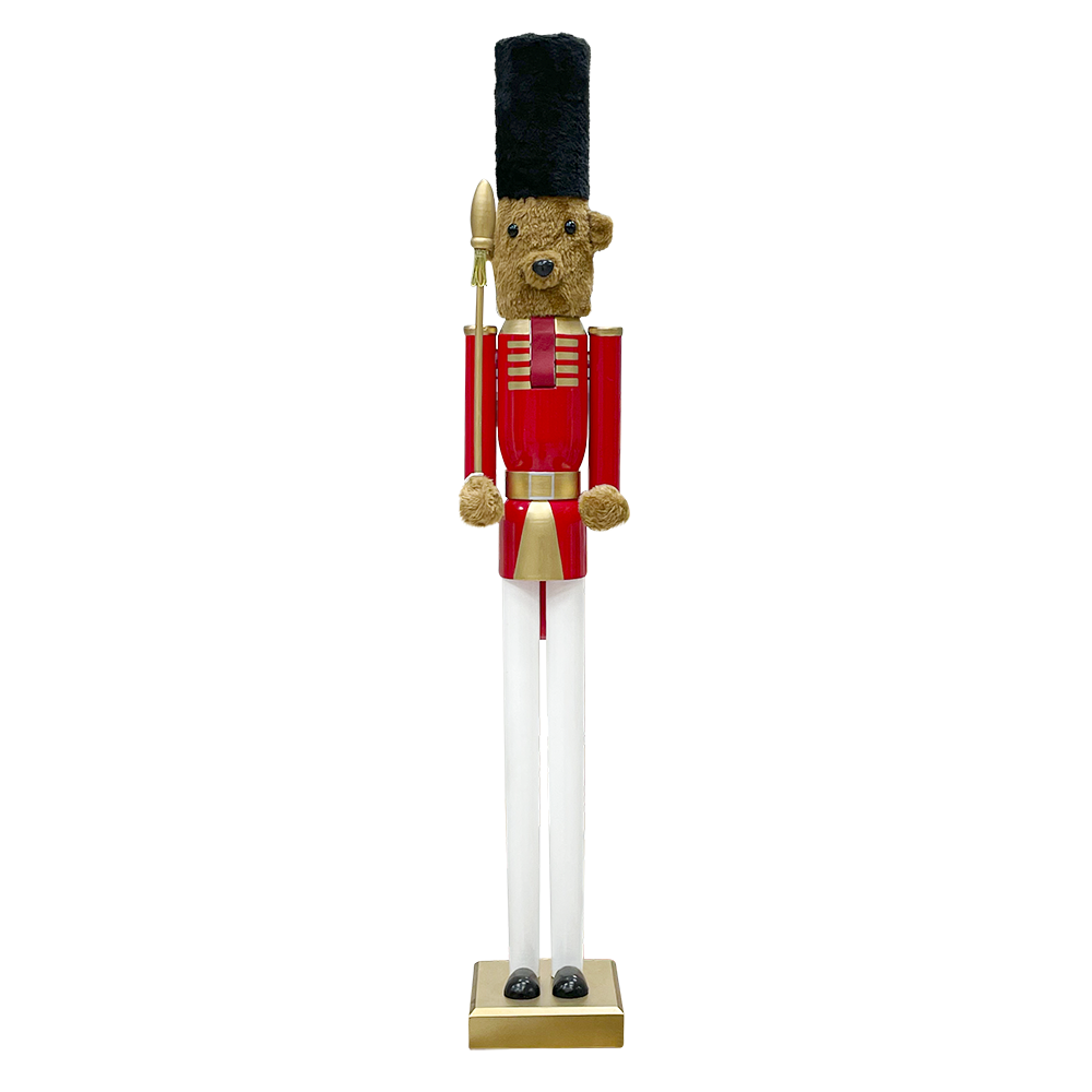 Casse-Noisette Ours 90H cm 433008 Décorations de Noël Soldat Rouge