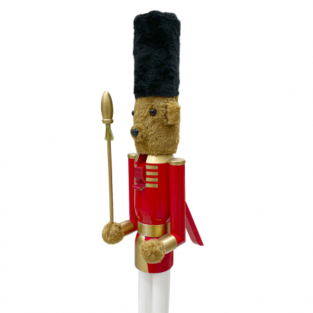 Casse-Noisette Ours 90H cm 433008 Décorations de Noël Soldat Rouge