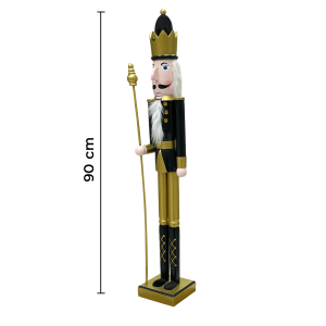 Soldat Casse-Noisette 90H cm 433013 Décoration de Noël Or... 2