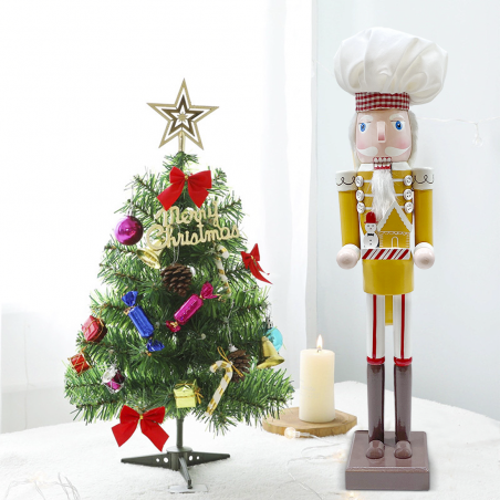 Casse-Noisette Soldat Chef 50cm 433045 Décorations de Noël avec maison