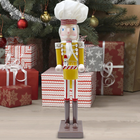 Casse-Noisette Soldat Chef 50cm 433045 Décorations de Noël avec maison