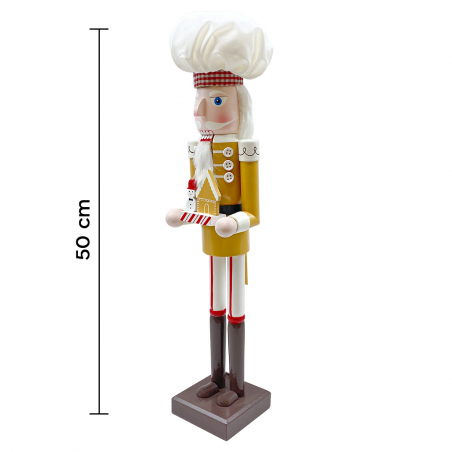 Casse-Noisette Soldat Chef 50cm 433045 Décorations de Noël avec maison