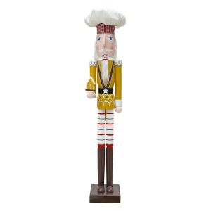 Casse-Noisette Soldat Chef 90cm 433046 Décorations de Noël avec maison