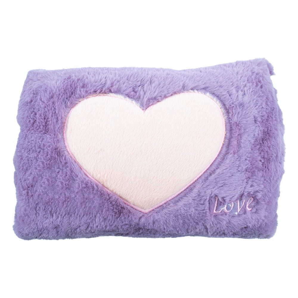 Bouillotte électrique avec poche peluche coeur 439005 rechargeable