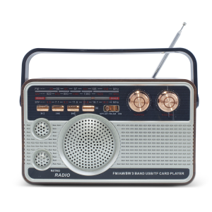 Radio FM rétro sans fil Q-FM01 haut-parleur portable MP3 Bluetooth USB AUX TF