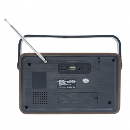 Radio FM rétro sans fil Q-FM01 haut-parleur portable MP3 Bluetooth USB AUX TF