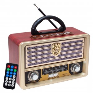 Q-YX2022 Télécommande radio rétro sans fil MP3 Carte TF...