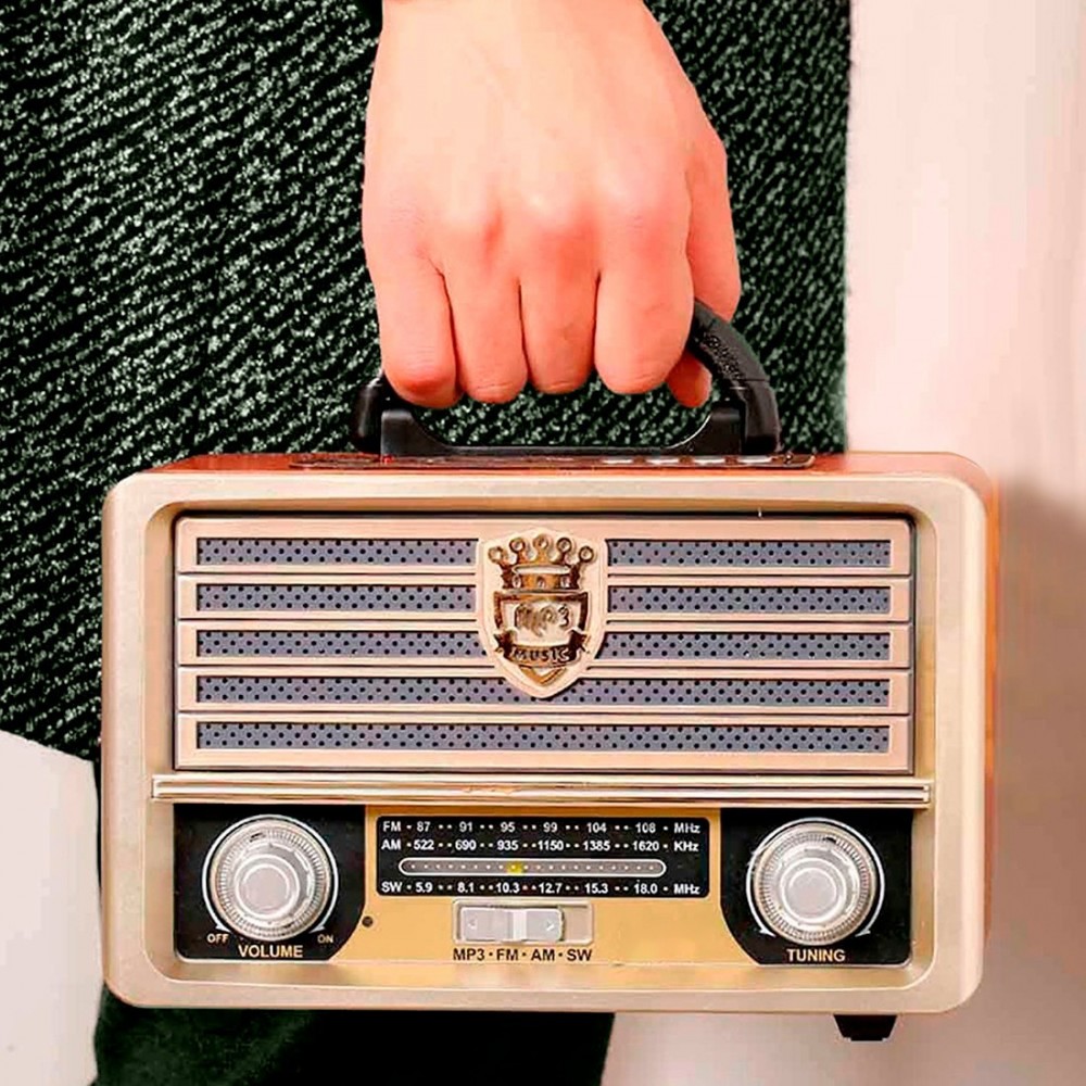 Q-YX2022 Télécommande radio rétro sans fil MP3...