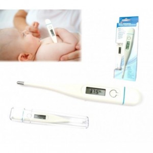 Thermomètre digital avec écran LCD + étui pour un transport commode - Optimal pour les bébés CONFORT AID