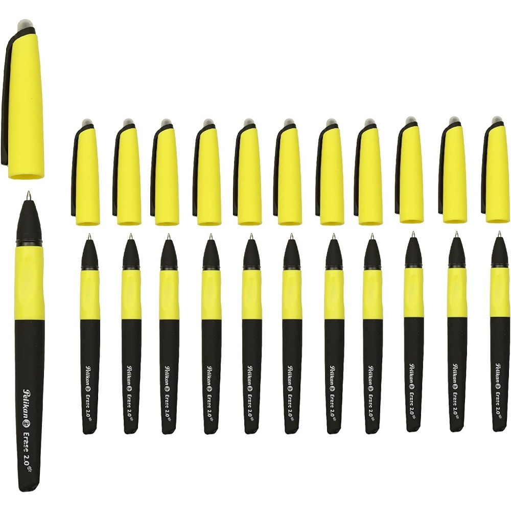 Pack 12pcs stylo effaçable 2.0 PELIKAN Roller Ergonomique Rechargeable