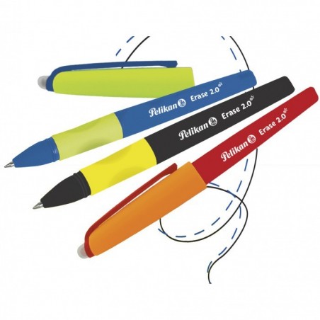 Pack 12pcs stylo effaçable 2.0 PELIKAN Roller Ergonomique Rechargeable