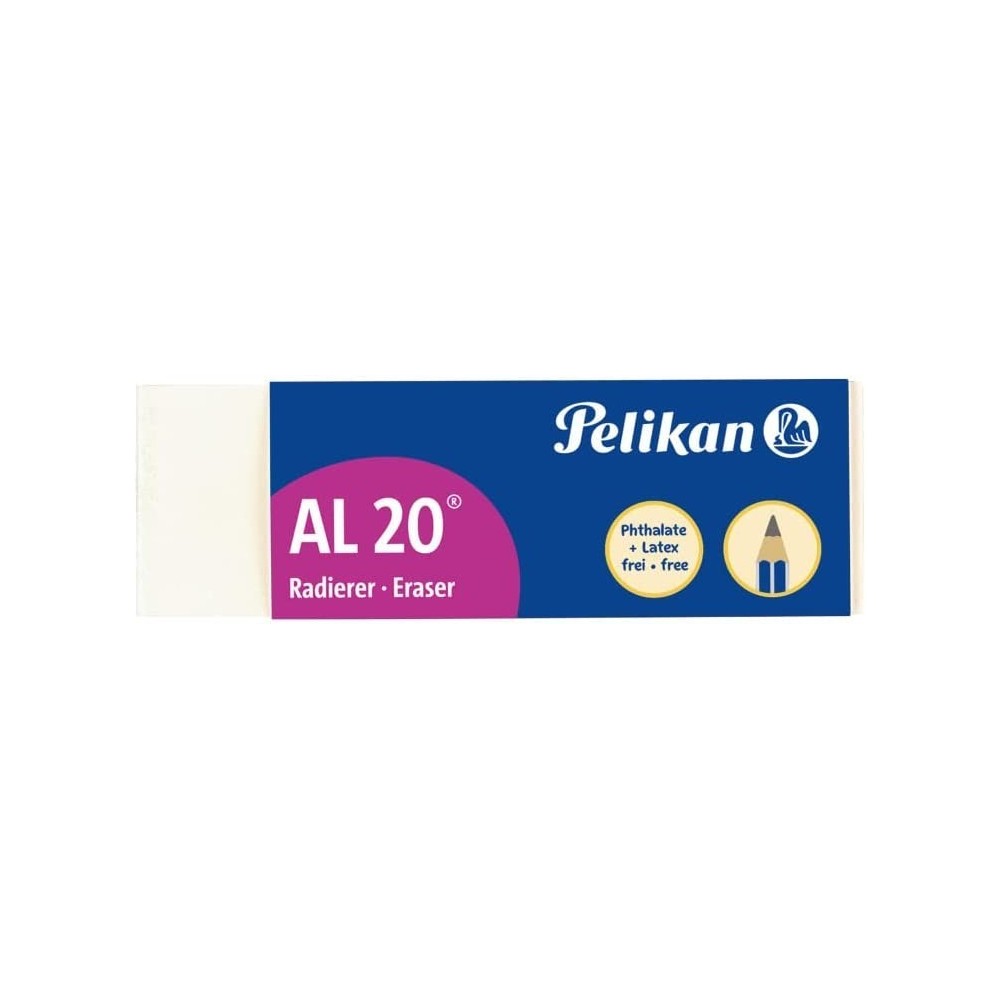 Lot de 20 gommes PELIKAN AL 20 blanches pour...