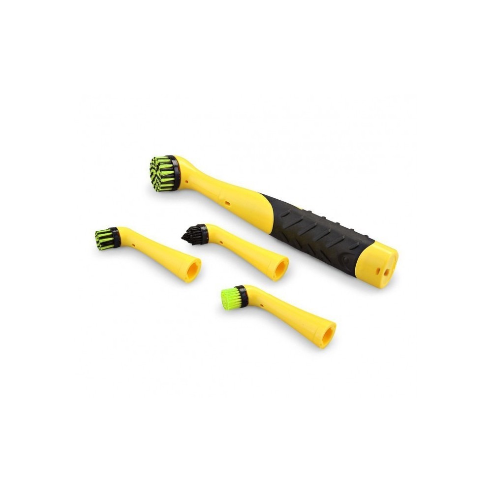 Lot de 4 brosses avec batterie - poignée ergonomique