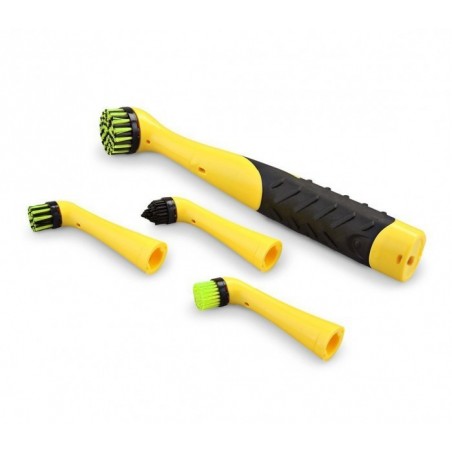 Lot de 4 brosses avec batterie - poignée ergonomique
