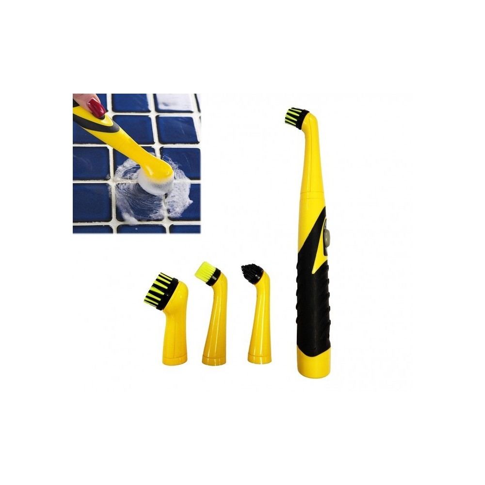 Lot de 4 brosses avec batterie - poignée ergonomique