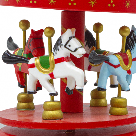 Carillon mobile Noël en bois 433049 ornement avec mouvement avec corde musicale