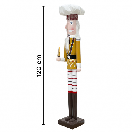 Casse-Noisette Chef Soldat 120cm 433059 Décorations de Noël avec Maison