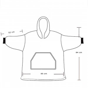 Manteau polaire oversize ROSE fluo avec capuche et poche 2