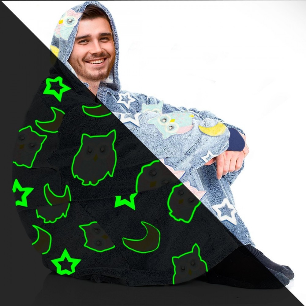 Cape polaire à manches oversize avec capuche et...