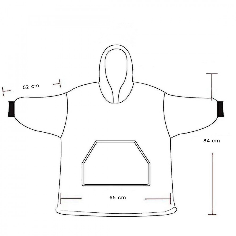 Manteau polaire oversize BLEU fluo avec capuche...