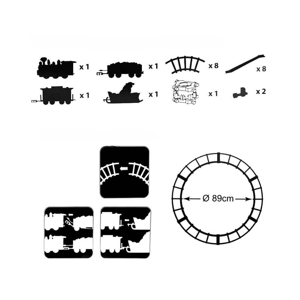 Train de Noël pour le centre arbre de Noël...