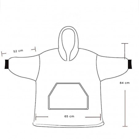 Cape polaire Lilas fluo Manches oversize avec capuche et poche