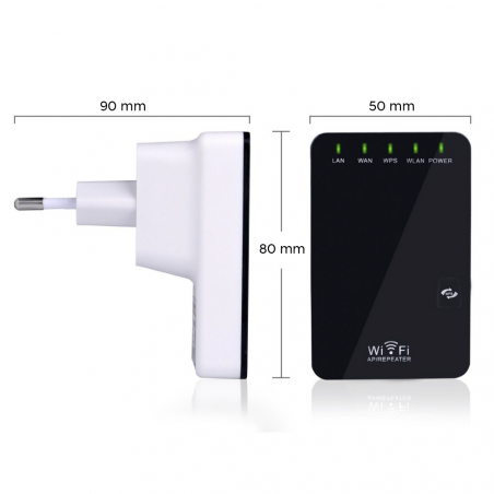 Routeur répéteur sans fil amplificateur Wi-Fi 300 Mbps avec 2 ports LAN