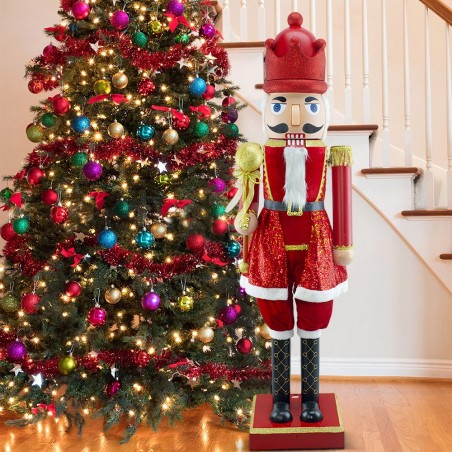 Casse-noisette géant soldat 392005 160 cm musique et mouvement bois et plastique