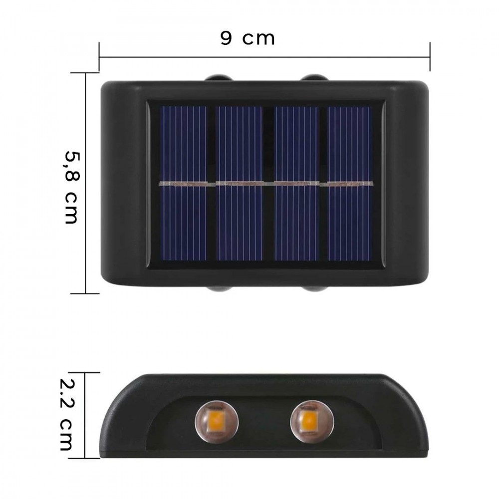 Pack 2 appliques LED recharge solaire pour...