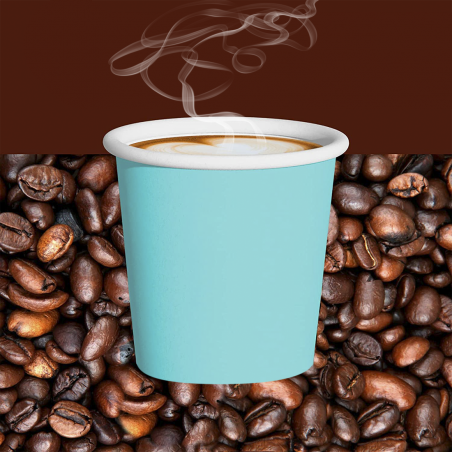 Pack de 50 gobelets à café jetables biodégradables colorés 75ml