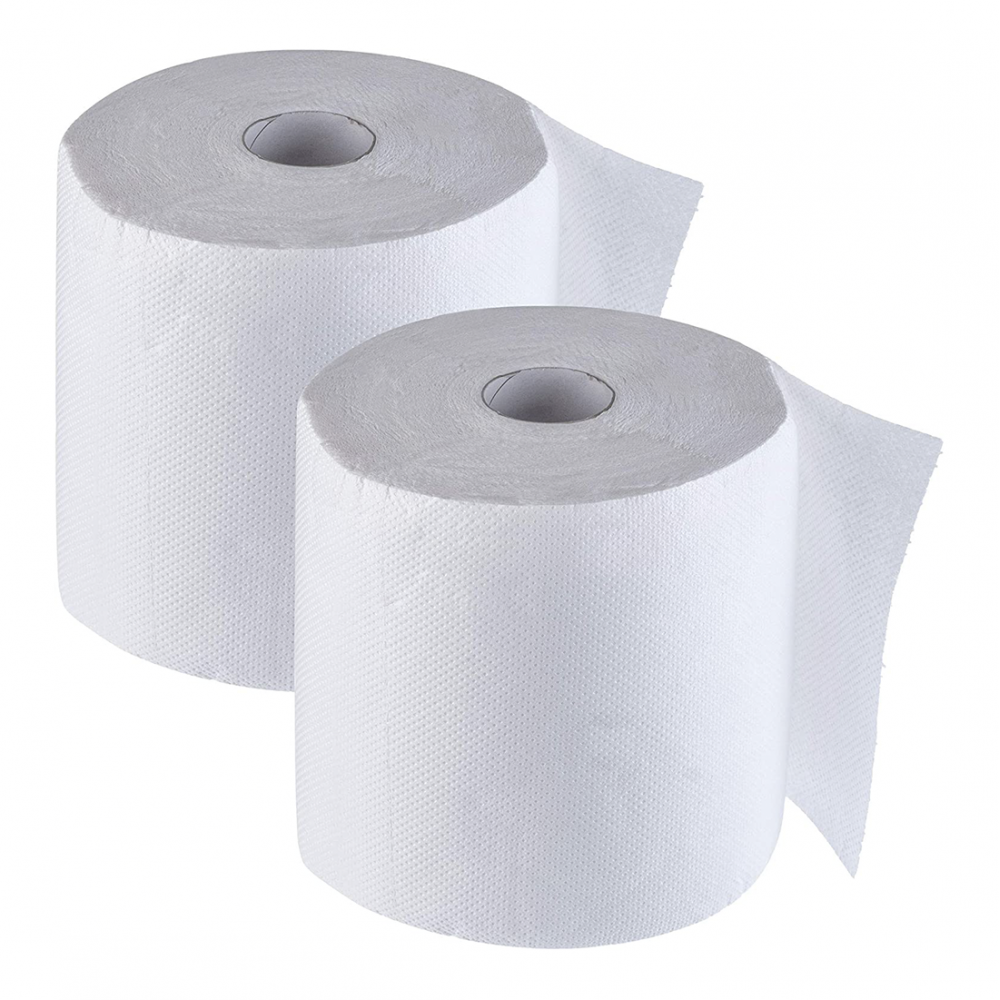 2 Maxi Coils papier industriel 800 feuilles absorbant rouleau de 1.5Kg 2 couches