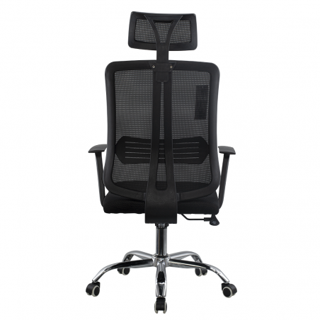 Fauteuil de direction réglable noir ALBERT Appui-tête et accoudoirs