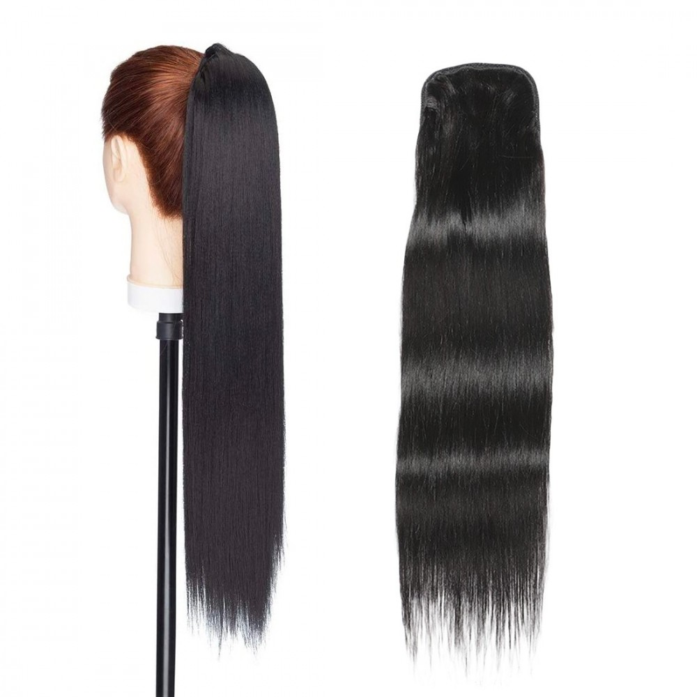 Rallonge cheveux raides noir avec clip MARILIA faux cheveux 140 gr de 70cm