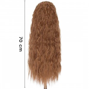 Rallonge cheveux bouclés marron avec clip MAIANE faux... 2