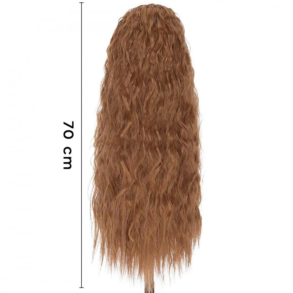 Rallonge cheveux bouclés marron avec clip...