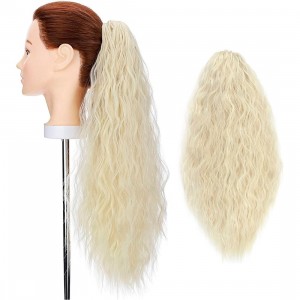 Rallonge cheveux bouclés blonds à clip CAROL faux cheveux... 2