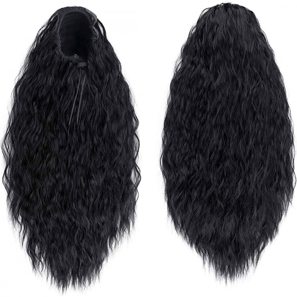 JACY extension de cheveux noirs bouclés avec clip faux cheveux 140gr 70cm long
