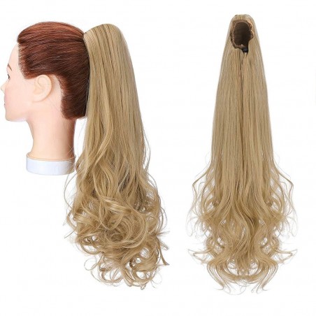 Extensions de cheveux blonds à clips JAMILE postiche 140gr Wavy 70cm