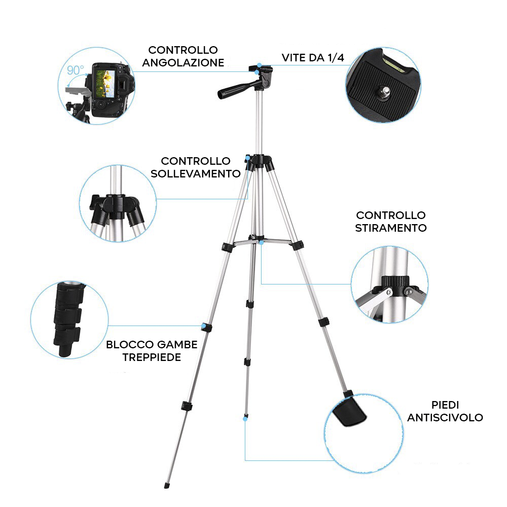 Trépied réglable 34 à 102 cm Trépied universel...