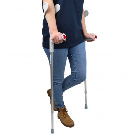 2 béquilles orthopédiques Canne canadienne avant-bras réglable en hauteur