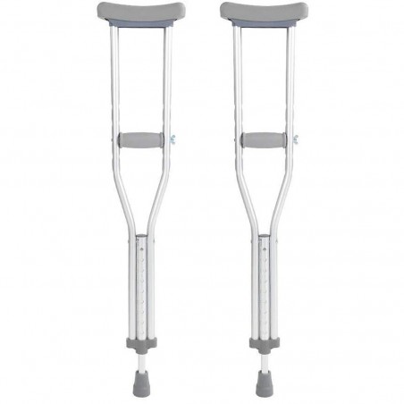 Paire de béquilles orthopédiques axillaires réglables en hauteur post blessures