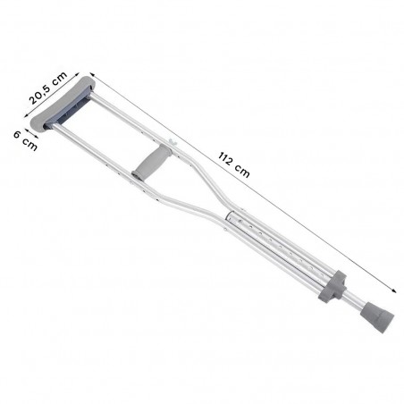 Paire de béquilles orthopédiques axillaires réglables en hauteur post blessures