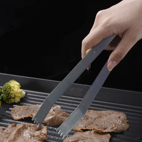 Set 3 Maxi Barbecue ustensiles pince pelle fourchette en Inox