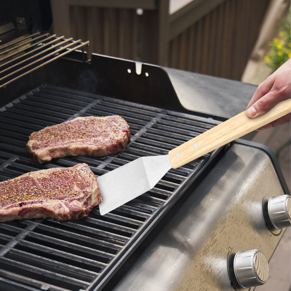3 Ustensiles pour barbecue pince spatule et...