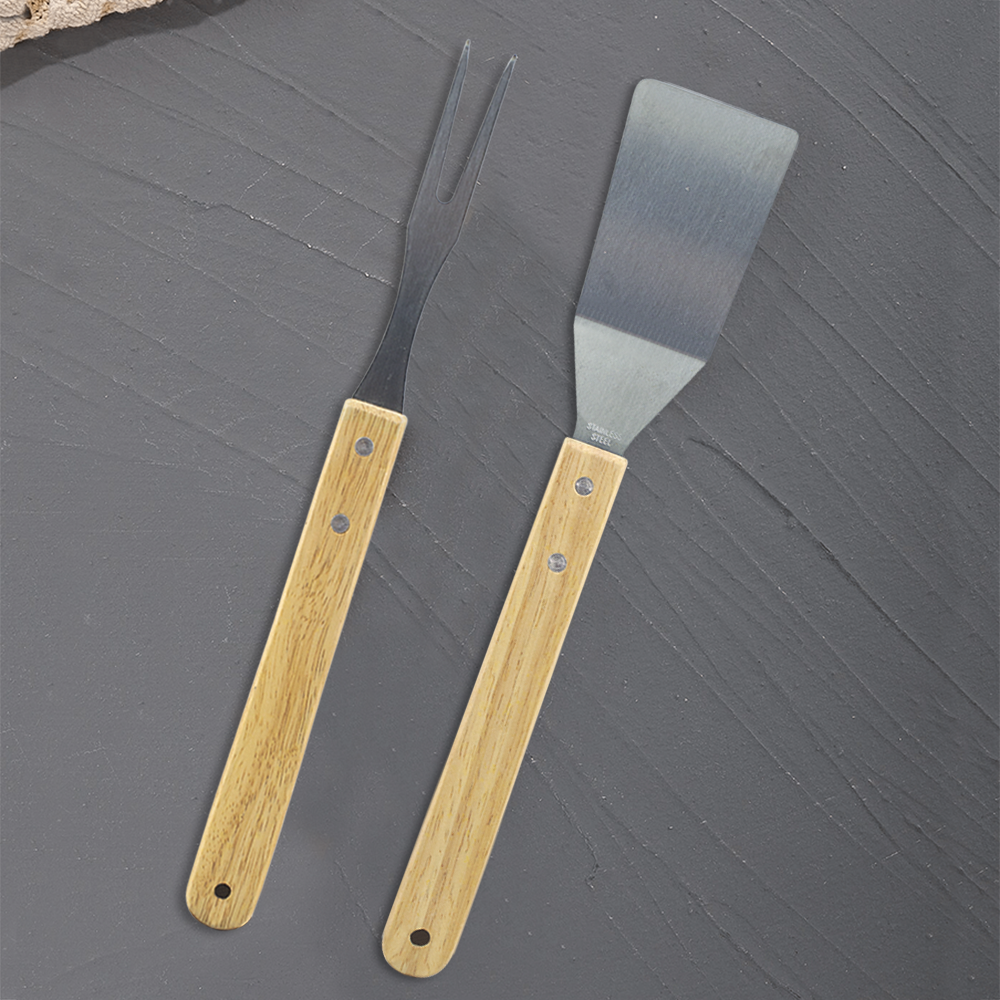 3 Ustensiles pour barbecue pince spatule et...