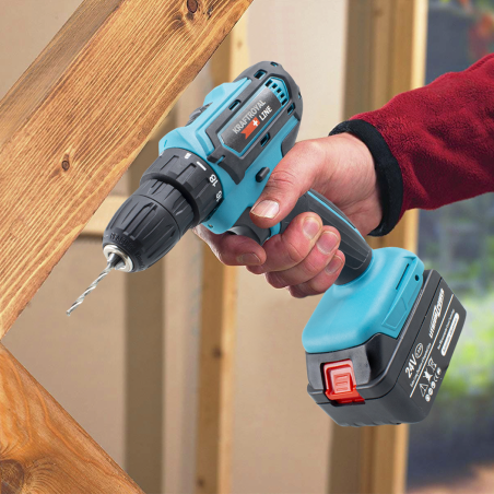 KRAFTROYAL Kit de perceuse-visseuse sans fil 3 pièces avec étui