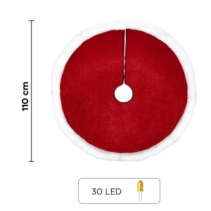 Sapin de Noël 301215 Tapis de sol pour sapin 110 cm Mini lumières LED