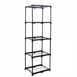 Etagère 5 étagères structure acier noir pour cuisine ou...