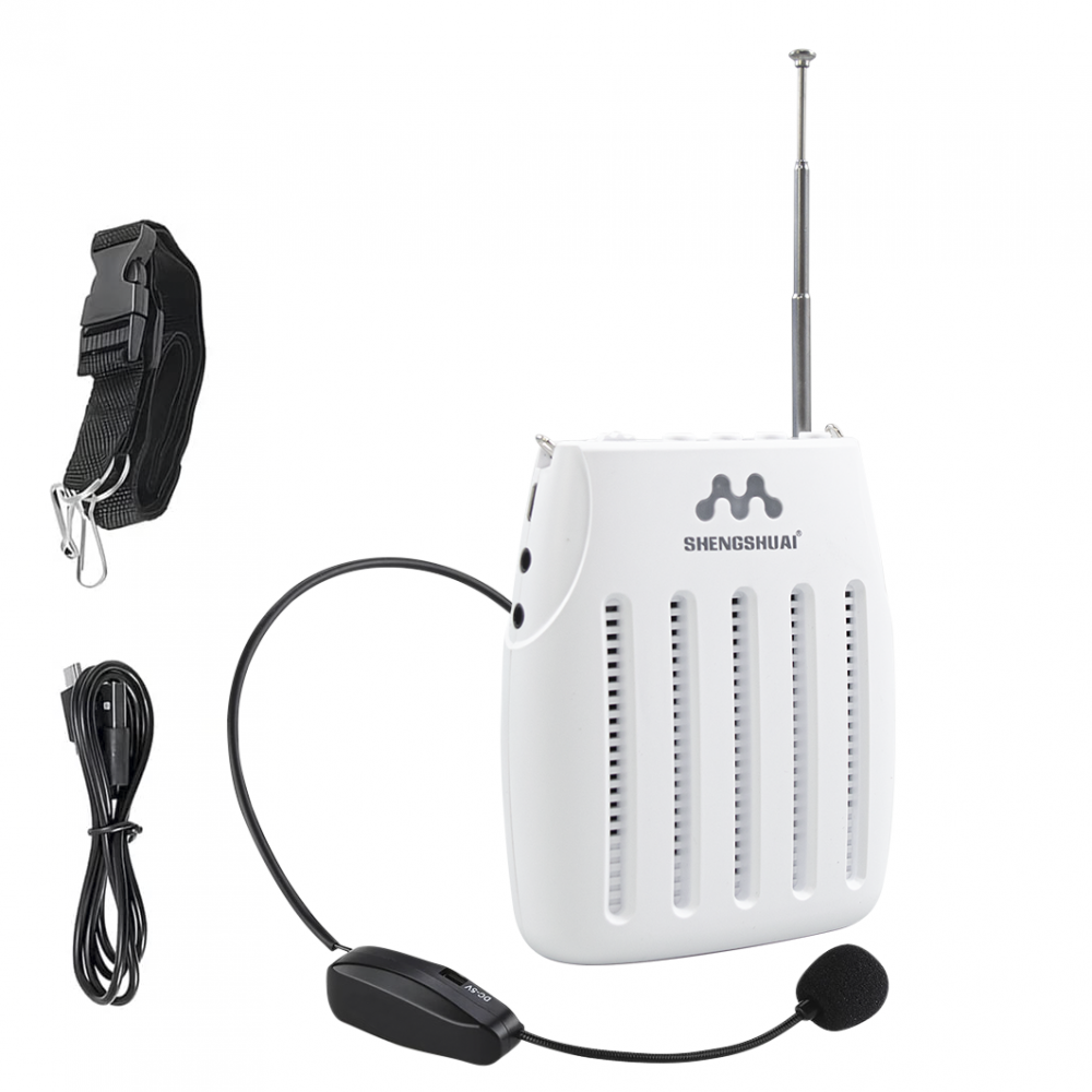 SK-105 Amplificateur vocal portable Radio FM Haut-parleurs microphone sans fil