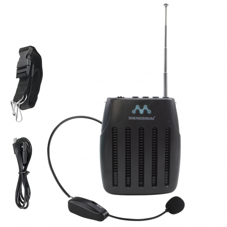 SK-105 Amplificateur vocal portable Radio FM Haut-parleurs microphone sans fil